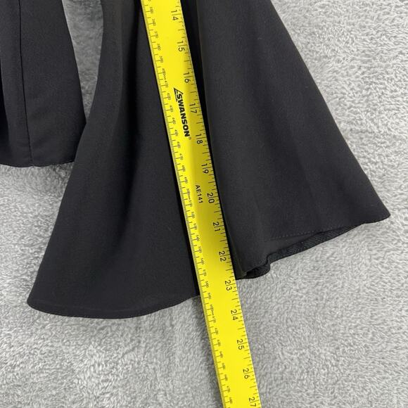 Miss Selfridge Top Womens US6 Black Pullover V-Neck Flare Sleeve Witchy - Picture 11 of 12